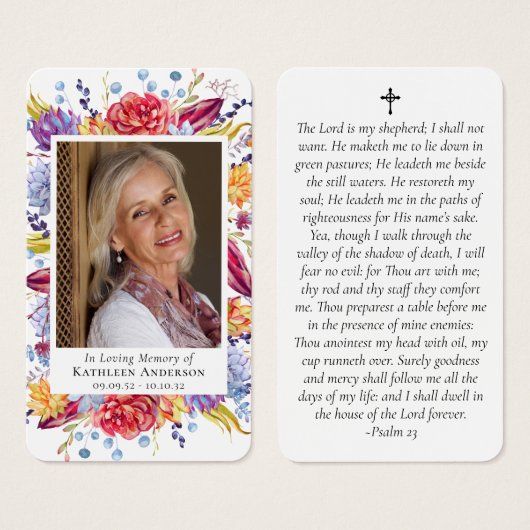 多肉写真記念祈りの言葉カード (正面&裏面)