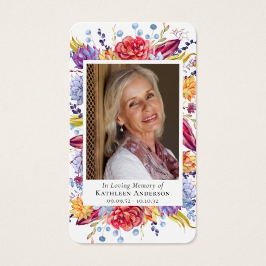 多肉写真記念祈りの言葉カード (正面)