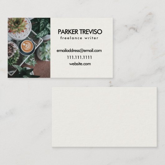 多肉及びコー素朴ヒ 名刺 (正面/裏面)