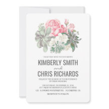 多肉及びピンクエレガントの花シンプルの結婚花