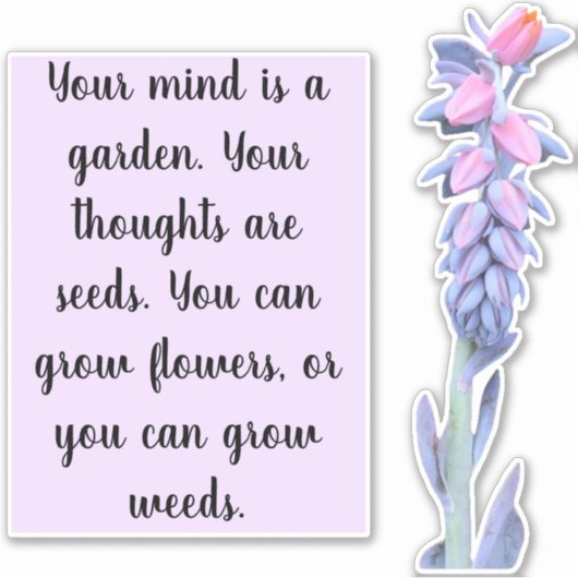 多肉咲き花口 シール (正面)