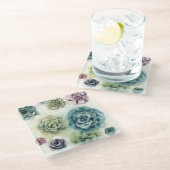 多肉団 ガラスコースター (アングル)