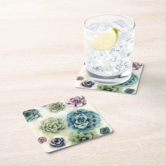 多肉団 スクエアペーパーコースター (インサイチュ)