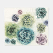 多肉団 フリースブランケット (正面(横))