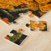 多肉園花黄色い緑の植物 ジグソーパズル (側面)