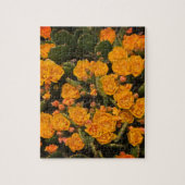 多肉園花黄色い緑の植物 ジグソーパズル (縦)