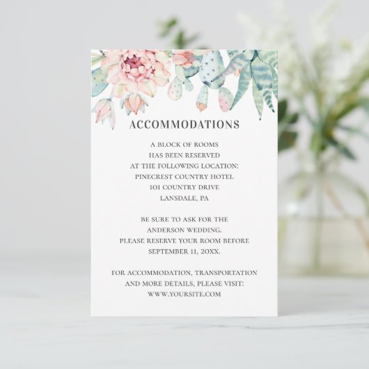 多肉家結婚の居室。サボテン詳細 エンクロージャーカード (スタンド正面)