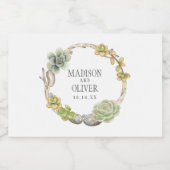 多肉小枝・石等のリース | 結婚s フードラベル (シングルラベル)