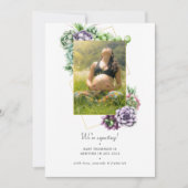 多肉幾何写真妊娠 案内状 (正面)