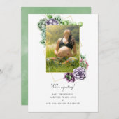 多肉幾何写真妊娠 案内状 (正面/裏面)