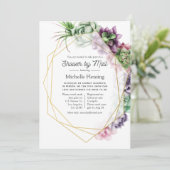 多肉幾何学ブライダルシャワーバイメール 招待状 (スタンド正面)