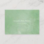 多肉幾何学ベビーシャワー表示シャワー エンクロージャーカード (裏面)