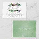 多肉幾何学ベビーシャワー表示シャワー エンクロージャーカード (正面/裏面)