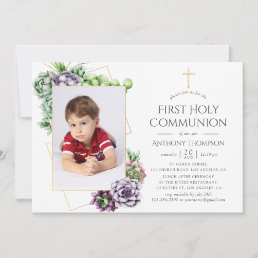 多肉幾何学最初の聖餐式 招待状 (正面)