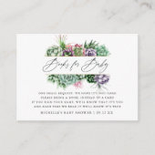 多肉幾何学赤ちゃんシャワーブックリクエスト エンクロージャーカード (正面)