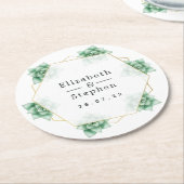 多肉幾何学 ラウンドペーパーコースター (アングル)