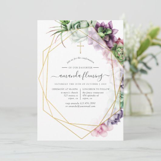 多肉幾何確認 招待状 (スタンド正面)