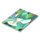 多肉性の青と緑の砂漠の水のカラーアート ノートパッド (回転)