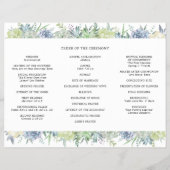 多肉性エレガント緑結婚式 プログラムフライヤー チラシ (裏面)