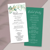 多肉性エレガント緑結婚式 プログラム