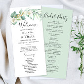 多肉性エレガント緑結婚式 プログラム