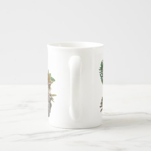 多肉性ガーデンデザイン ボーンチャイナマグカップ (裏面)