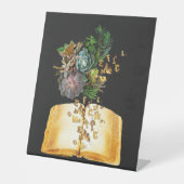 多肉性ガーデンデザイン 台座サイン (正面)