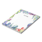 多肉性サボテンの水色 ノートパッド (回転)