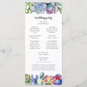 多肉性サボテンの水色 プログラム (裏面)