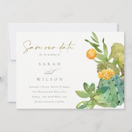 多肉性サボテンフローラ水色保存日 セーブザデート (正面)