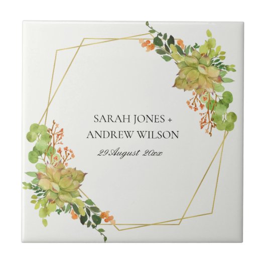 多肉性サボテンフローラ水色保存日 タイル (正面)