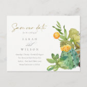 多肉性サボテンフローラ水色保存日 案内ポストカード (正面)