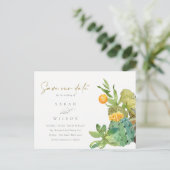 多肉性サボテンフローラ水色保存日 案内ポストカード (スタンド正面)