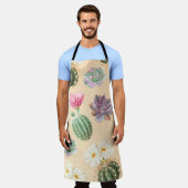 多肉性サボテン：高詳細パターン エプロン (着用した状態)