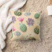 多肉性サボテン：高詳細パターン クッション (ブランケット)