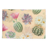 多肉性サボテン：高詳細パターン 枕カバー (裏面)