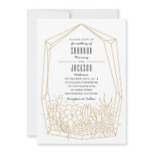 多肉性テラリウム結婚式招待状