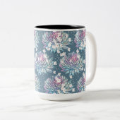 多肉性デザインとデイジーマグカップ ツートーンマグカップ (正面右)