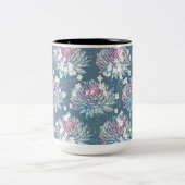 多肉性デザインとデイジーマグカップ ツートーンマグカップ (中央)