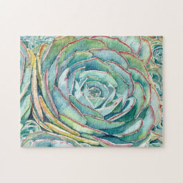 多肉性パズル：青バラEcheveria ジグソーパズル