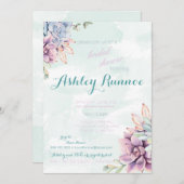 多肉性パーティの招待状 招待状 (正面/裏面)