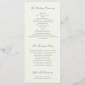 多肉性フローラ庭園の結婚式プログラム プログラム (裏面)