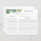 多肉性ブライダルシャワーレシピカード (正面/裏面)