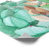 多肉性ブーケ植物性フローラ結婚の座席 ポスター (角)