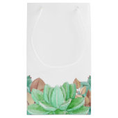 多肉性ブーケ植物性結婚フローラ スモールペーパーバッグ (裏面)