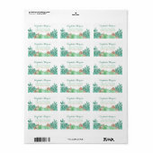 多肉性ブーケ植物性結婚フローラ ラベル (フルシート)