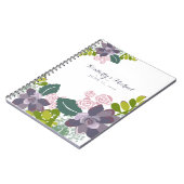 多肉性ブーケIIフローラ結婚ズゲストブック ノートブック (左側)