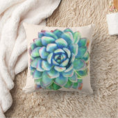 多肉性プリント化粧枕 クッション (ブランケット)