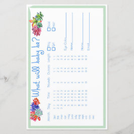 多肉性ベビー予測子ベビーシャワー