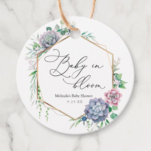 多肉性ベビー開花植物好み フェイバータグ (正面)